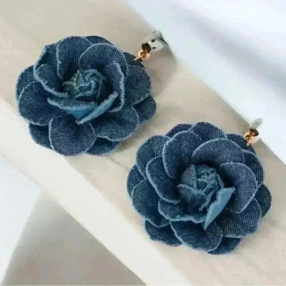 Denim Earrings 💥Host Pick💥 - Picture 2 of 3